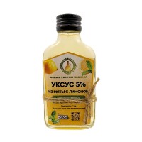 Уксус из Мяты с лимоном с уксусной маткой нефильтрованный Живые уксусы Кавказа, 100 мл