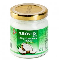 Масло кокосовое нерафинированное 100% Extra virgin Aroy-D, 180 мл