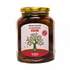 Оливки Амфисса XL в оливковом масле Extra Virgin Греция EcoGreece, ст.бан, 340 г