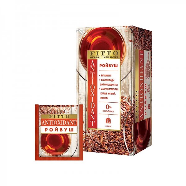 Травяной чай Ройбуш Antioxidant Fitto, 25 пакетиков, 37 г