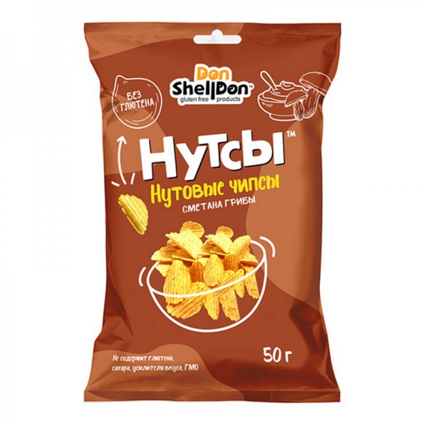 Нутсы со вкусом сметаны и грибов Don Shelldon, 50 г