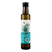 Масло льняное нерафинированное сыродавленное О₂ Натуральные Продукты, ст.бут, 250 мл