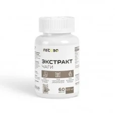 Экстракт чаги в капсулах Лесово, 60 капсул по 0,5 г, 30 г