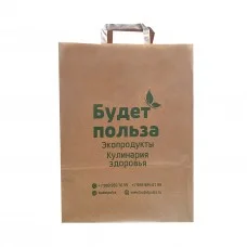 Пакет бумажный крафтовый Будет польза 35х45 см