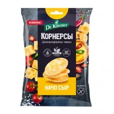 Чипсы цельнозерновые кукурузно-рисовые Начо сыр Dr. Korner, 50 г