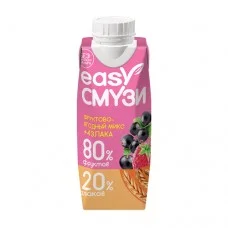 Коктейль из бананов, груш, черной смородины и малины, со злаками Easy Смузи, 250 мл