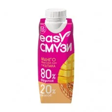 Коктейль из манго, винограда, ананасов, со злаками Easy Смузи, 250 мл