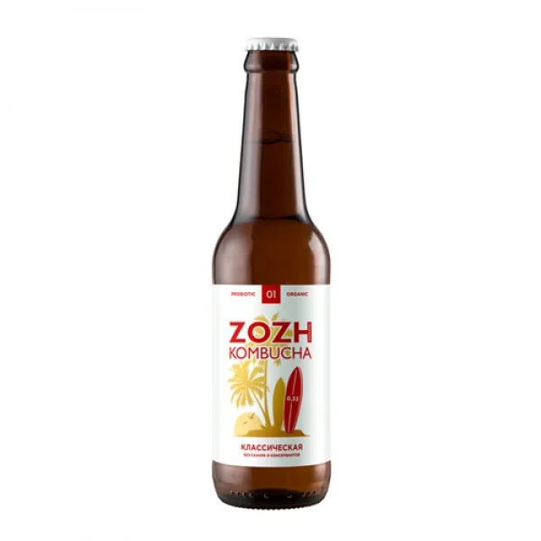Комбуча Классическая без сахара Zozh kombucha, 330 мл
