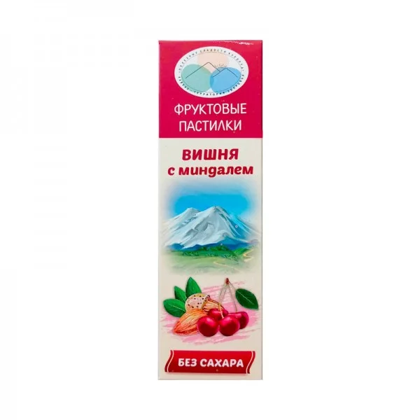 Фруктовые пастилки Без сахара Вишня с миндалем Полезные сладости курорта, 65 г